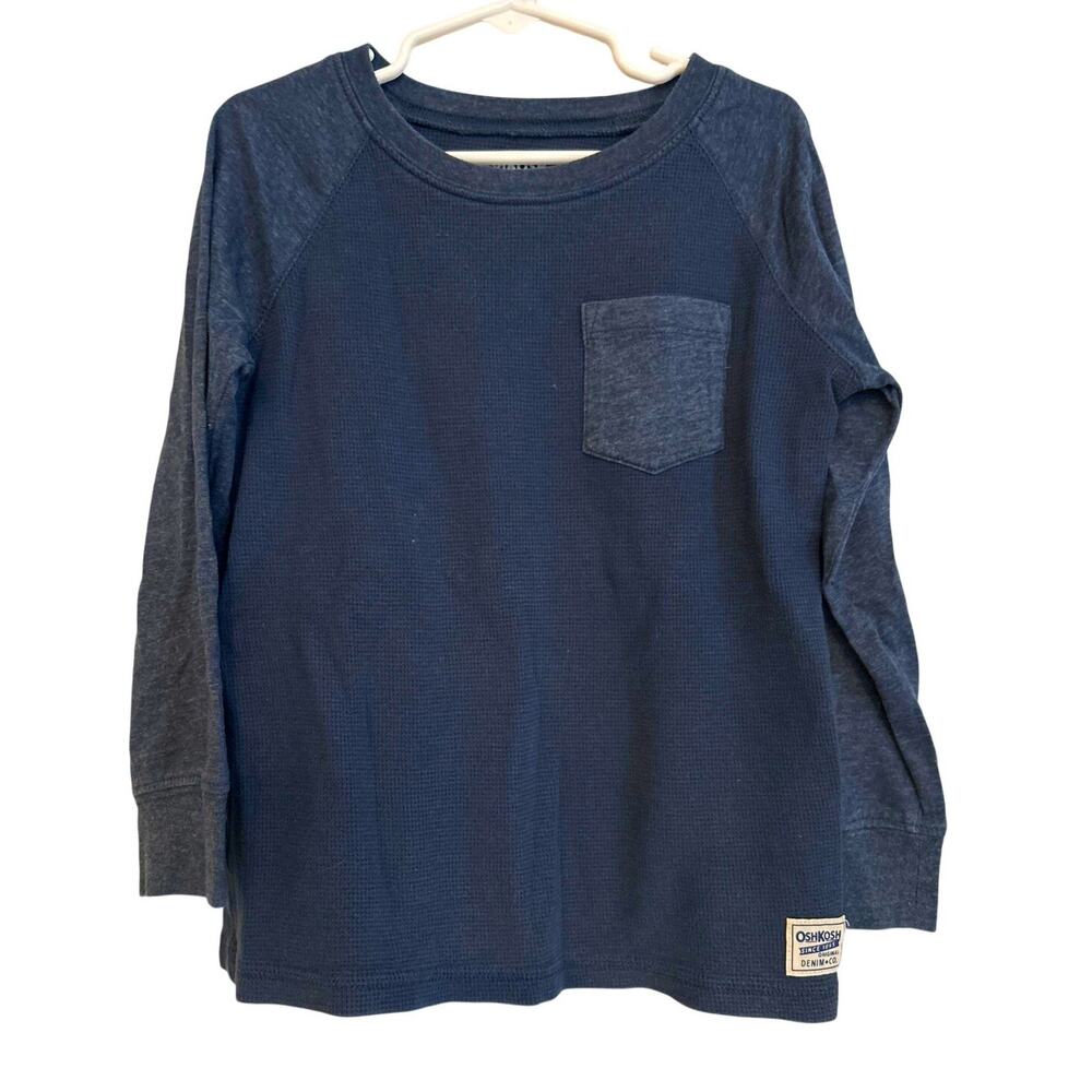 OshKosh B'Gosh Denim Co. Boys Long Sleeve Thermal Shirt Blue 7